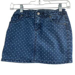Arizona Jeans Polka Dot Denim Jean Skirt Size 10 Reg